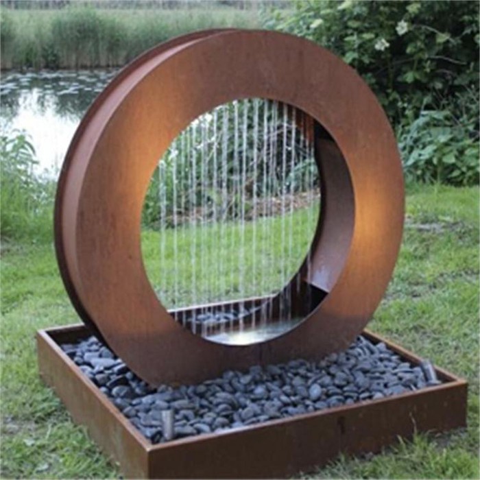 Outdoor Corten Steel Water Feature Outdoor Corten Steel Water Feature