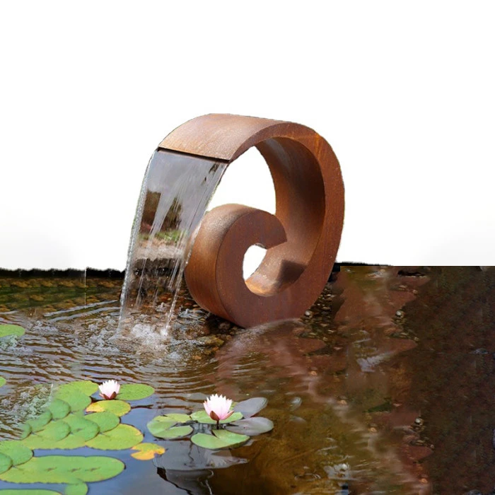 backyard waterfall water fountain outdoor
