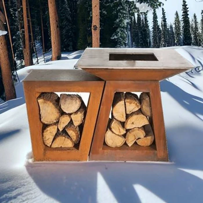 Houtskoolgrill Cortenstalen barbecuegrill