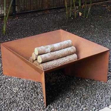 Custom Laser Cut Portable Corten Sheet Fire Pit