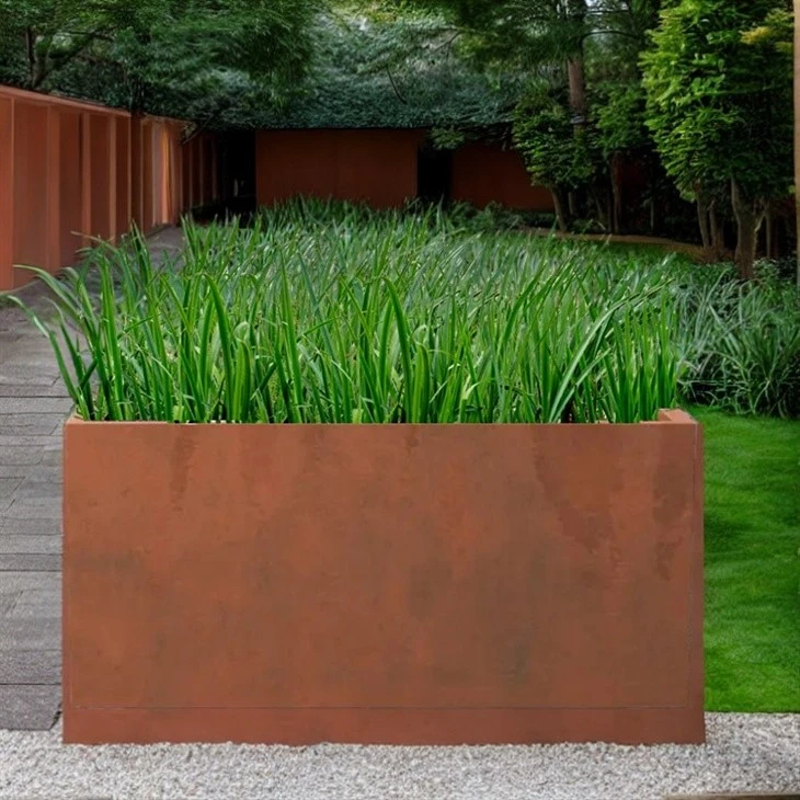 Outdoor Flowerpot Corten Steel Planter Pot