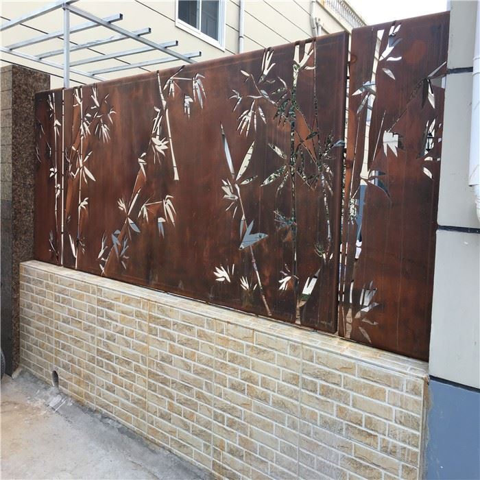 Privacy Screen Aluminum Corten Steel