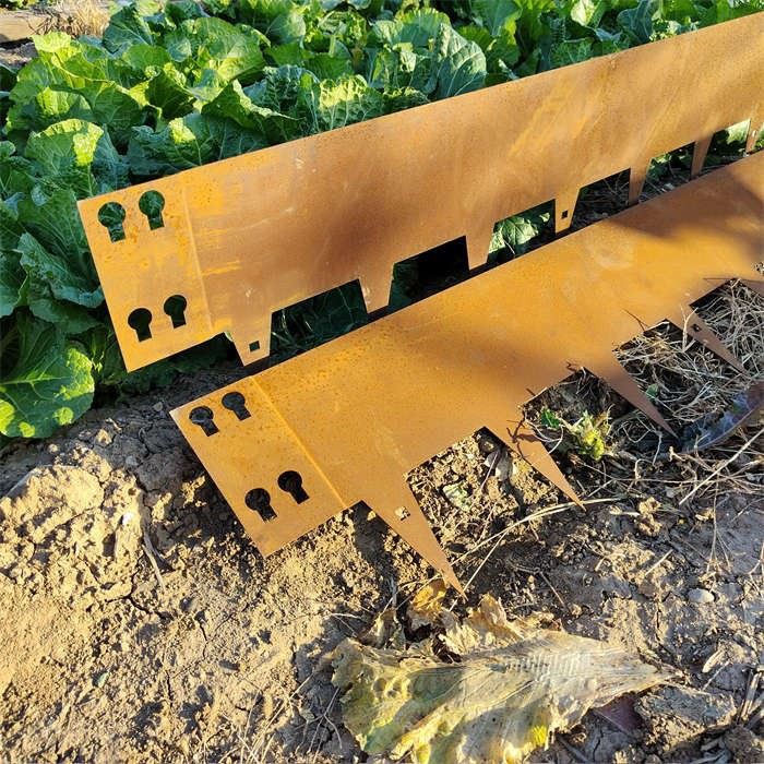 Rusty Garden Corten Steel Fence Edging