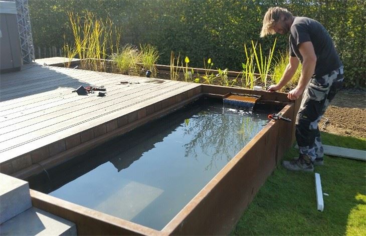 Water Feature Corten Steel Harmony Tranquil Waterscape