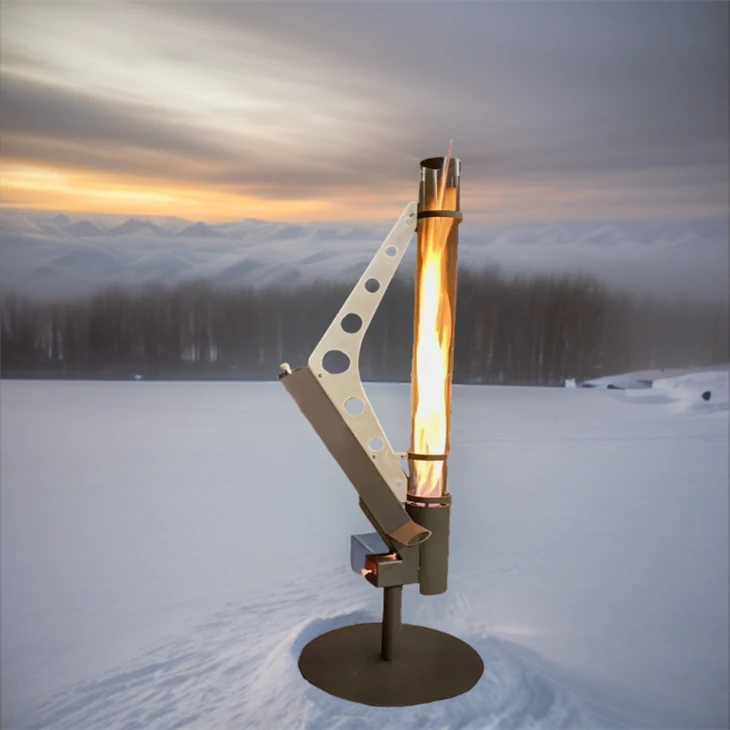 Vertical Fire Pit Winter Warmer